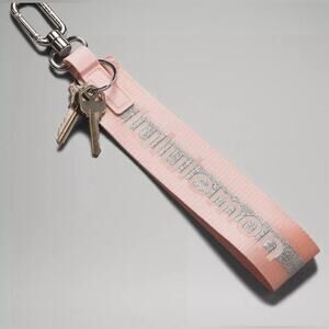 NWT Lululemon Never Lost Keychain‎ Pink Mist/ Silver